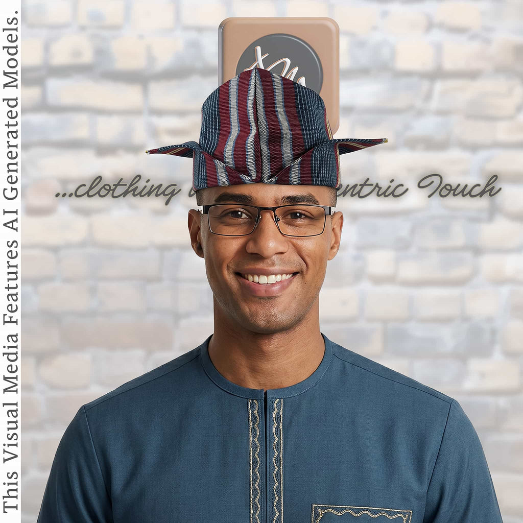 Navy Pinstripe Abetiaja Cap