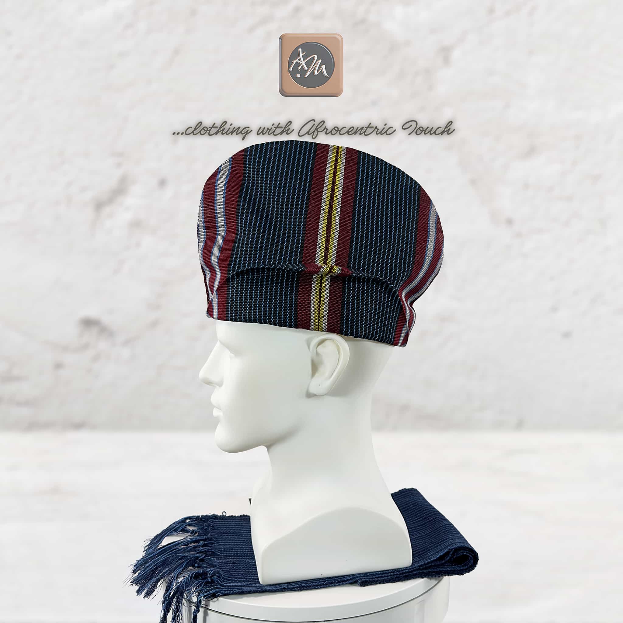 Navy Pinstripe Abetiaja Cap
