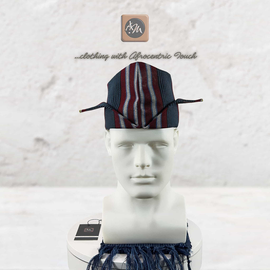 Navy Pinstripe Abetiaja Cap