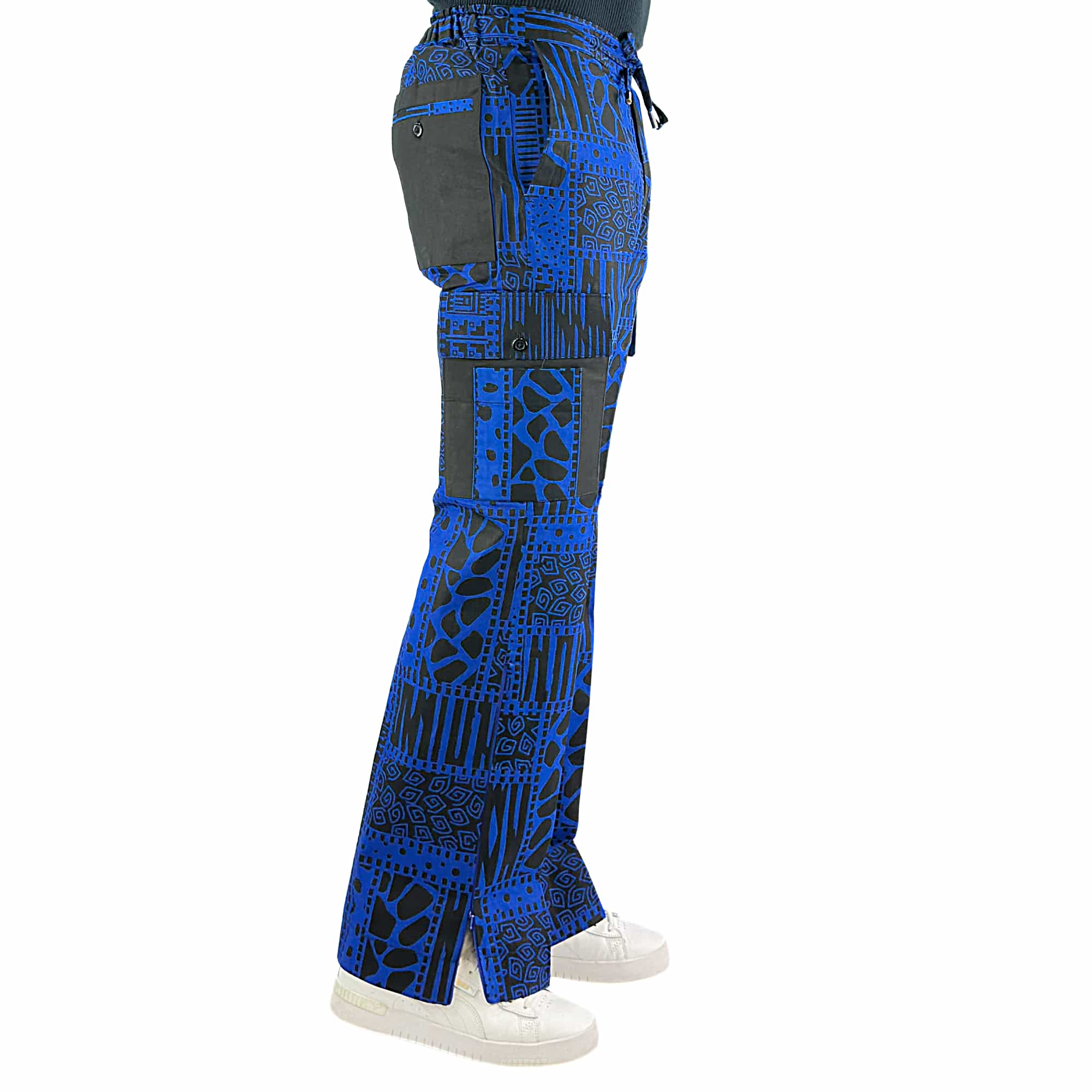 Vibrant Navy African Print Pants