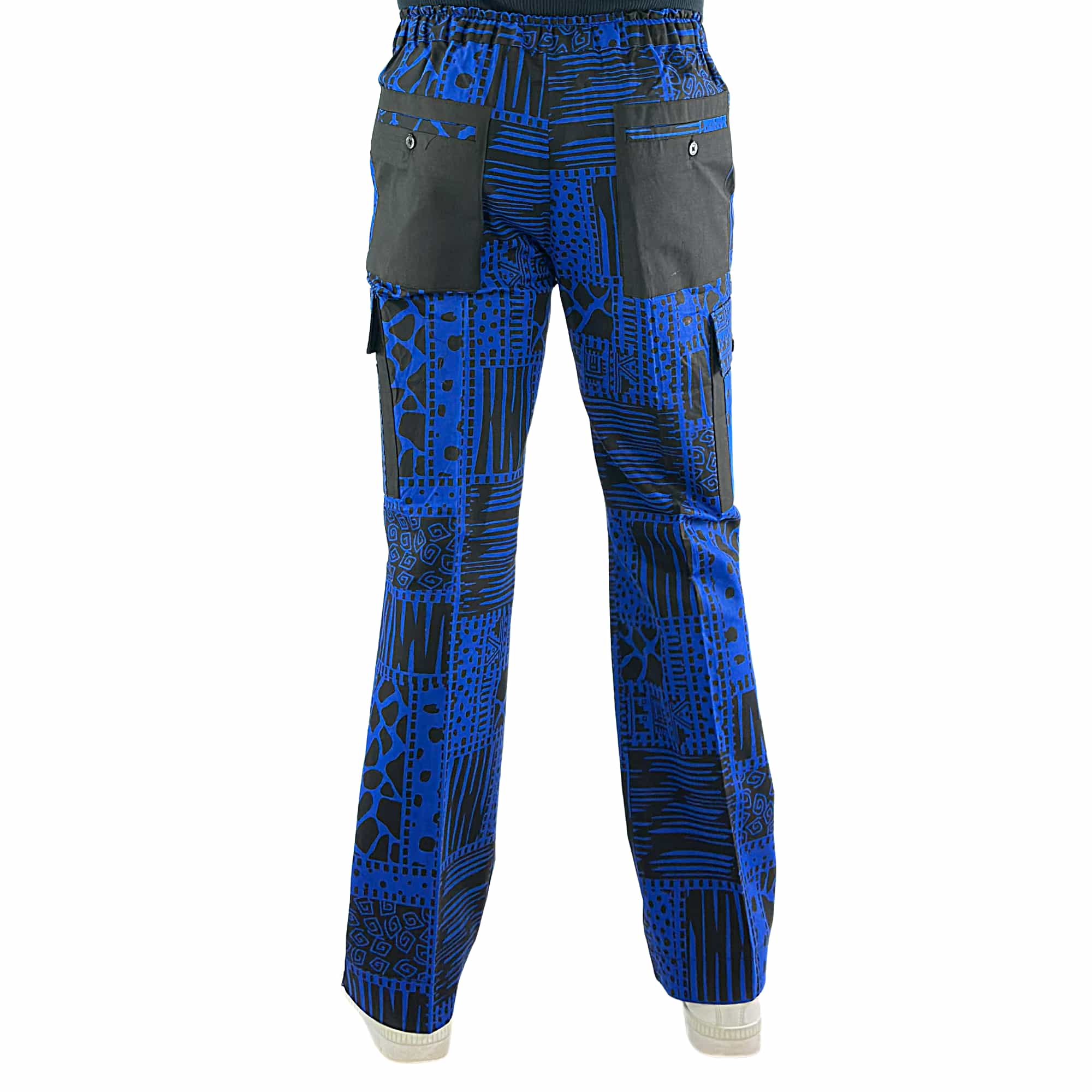 Vibrant Navy African Print Pants