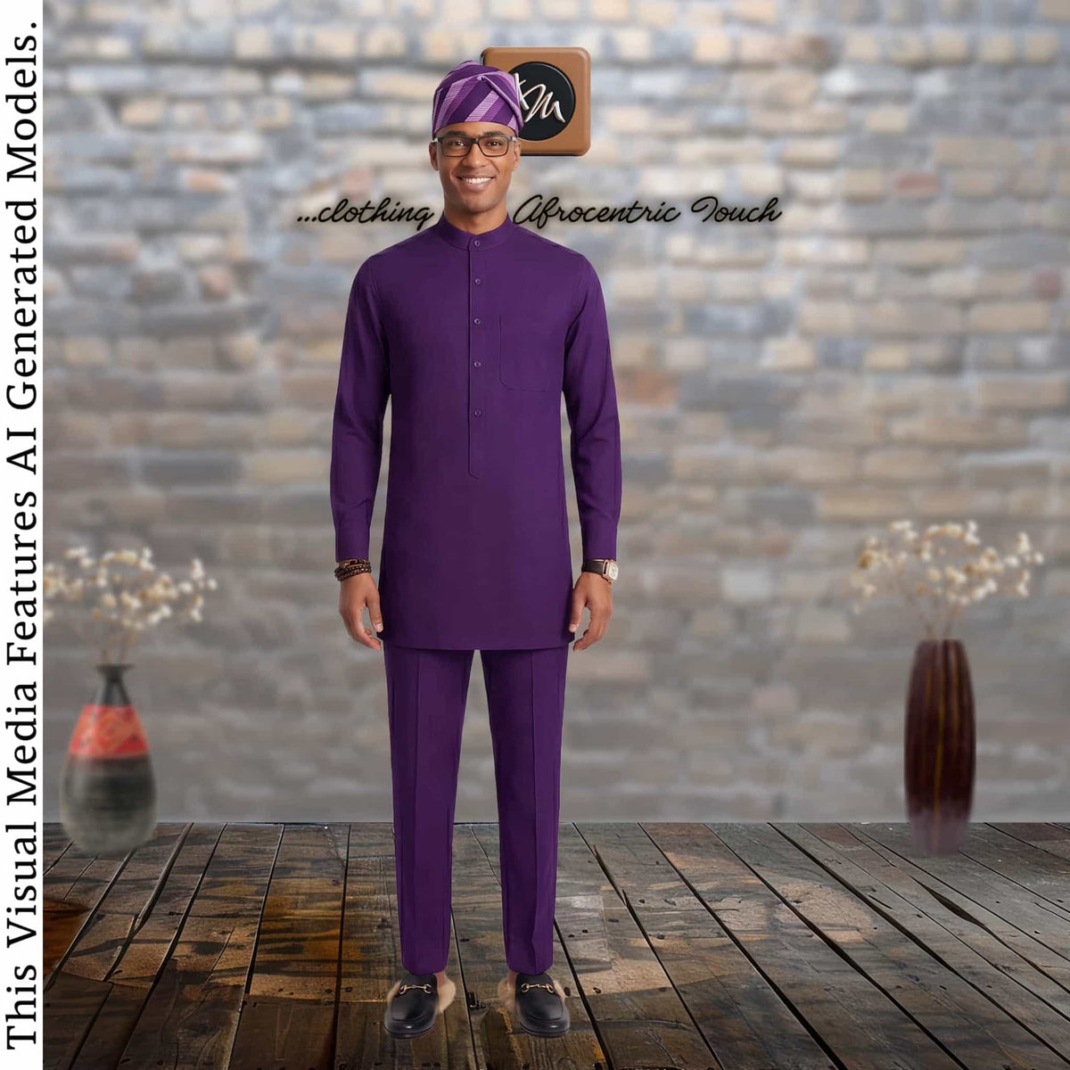 Nigerian Handmade Kaftan Set For Men, Custom Tailored Yoruba Two Piece Outfit