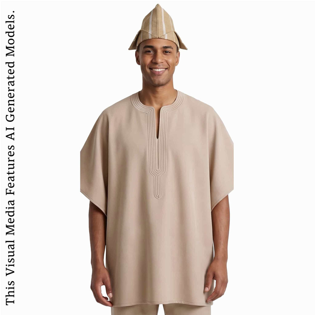 Sanyan Yoruba Abetiaja Cap: Aso Oke Fila, African Men's Traditional Hat