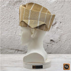 Sanyan Yoruba Abetiaja Cap: Aso Oke Fila, African Men's Traditional Hat