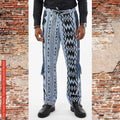 Ankara Patchwork Men’s Pants, Tribal Trousers, Fringed Wide Leg Bottoms, Bold Festival Bottom