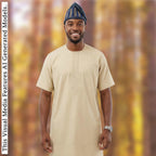 Yoruba Aso Oke Fila: African Men's Traditional Mixed match Gobi Cap