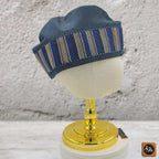 Yoruba Aso Oke Fila: African Men's Traditional Mixed match Gobi Cap