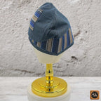 Yoruba Aso Oke Fila: African Men's Traditional Mixed match Gobi Cap