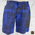 African Ankara Print Men's Shorts NVB: Vibrant Patchwork, Combat Pocket
