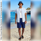 African Ankara Print Men's Shorts NVB: Vibrant Patchwork, Combat Pocket