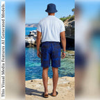 African Ankara Print Men's Shorts NVB: Vibrant Patchwork, Combat Pocket
