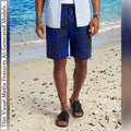 African Ankara Print Men's Shorts NVB: Vibrant Patchwork, Combat Pocket