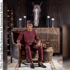 Nigerian Handmade Kaftan Set For Men, Custom Tailored Yoruba Two Piece Outfit
