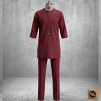 Nigerian Handmade Kaftan Set For Men, Custom Tailored Yoruba Two Piece Outfit