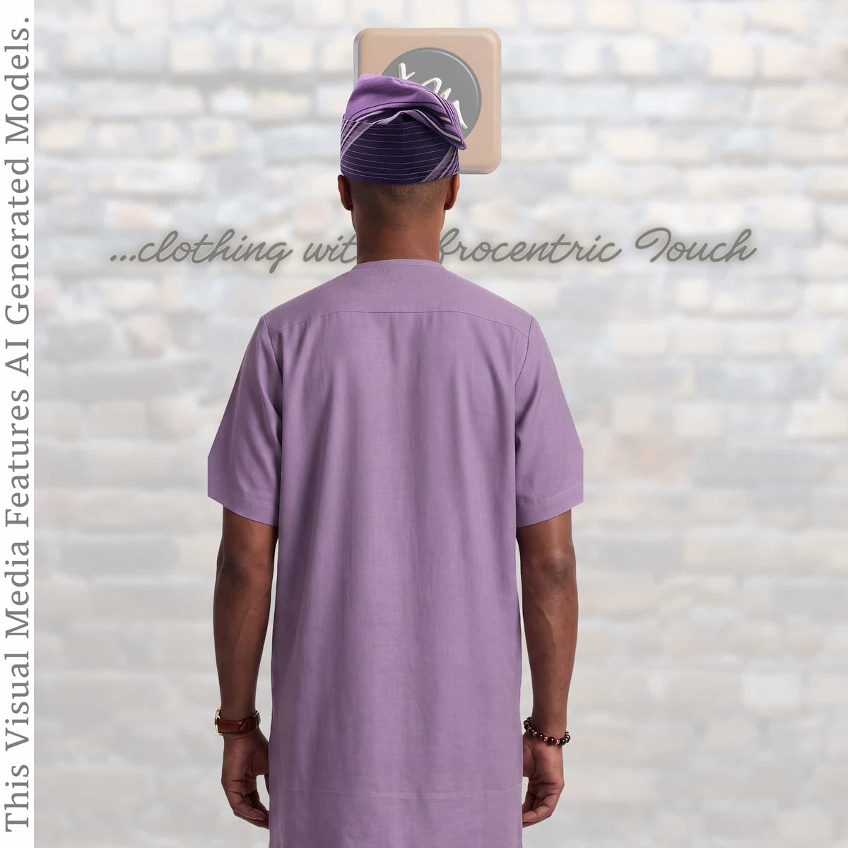 Purple Handwoven Aso Oke Fila Hat, Authentic Yoruba Wedding Headwear