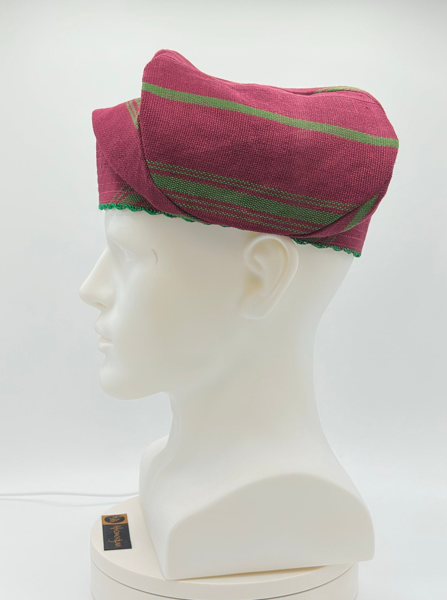 Knitted Yoruba Alaari Aso Oke Fila: African Men's Traditional Gobi Cap