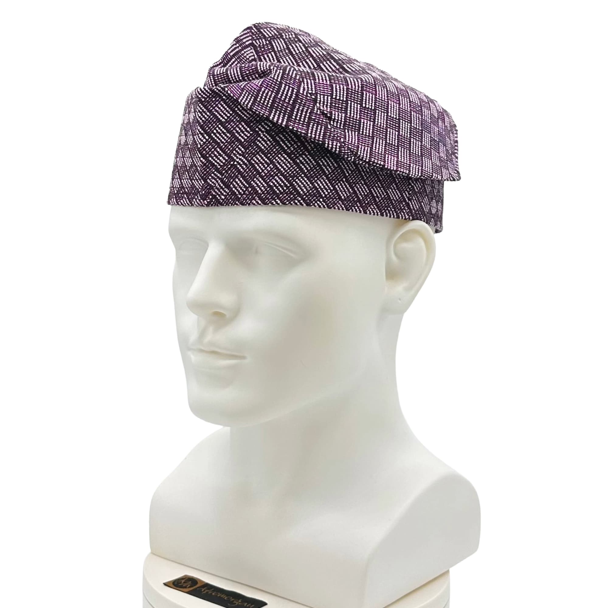 Yoruba Aso Oke Fila: African Men's Traditional Gobi Cap