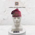 Handmade Red Velvet Chief Cap, Embroidered Nigerian Men's Wedding Headwear