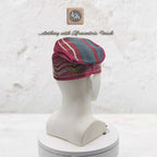 Handmade Red Velvet Chief Cap, Embroidered Nigerian Men's Wedding Headwear