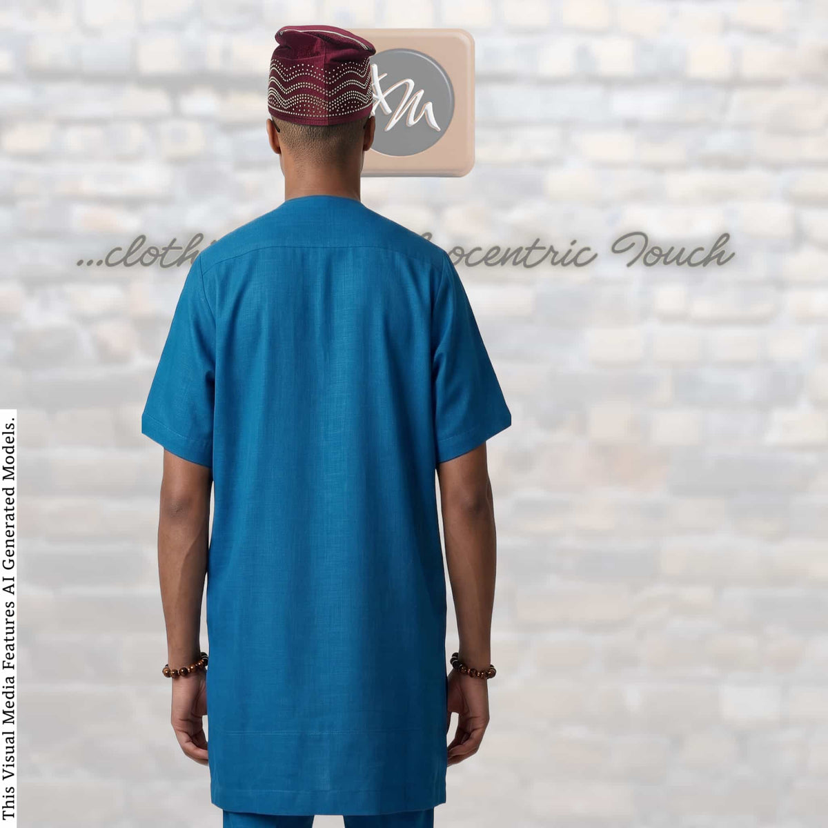 Handmade Red Velvet Chief Cap, Embroidered Nigerian Men's Wedding Headwear