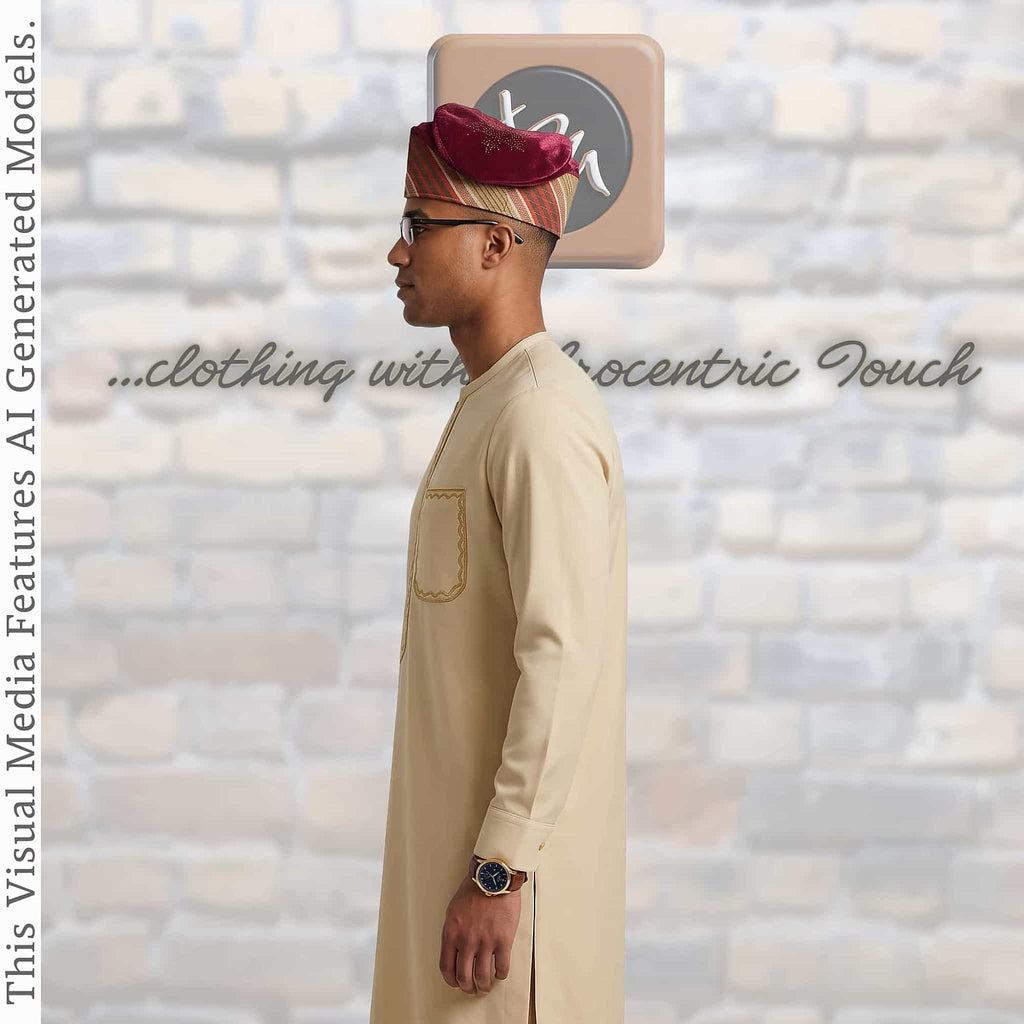 Ruby Red Embroidered Velvet Aso Oke Patched Yoruba Cap