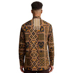 African Print Casual Long Sleeve Shirt