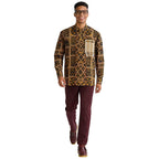 African Print Casual Long Sleeve Shirt