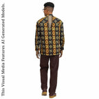 African Print Casual Long Sleeve Shirt