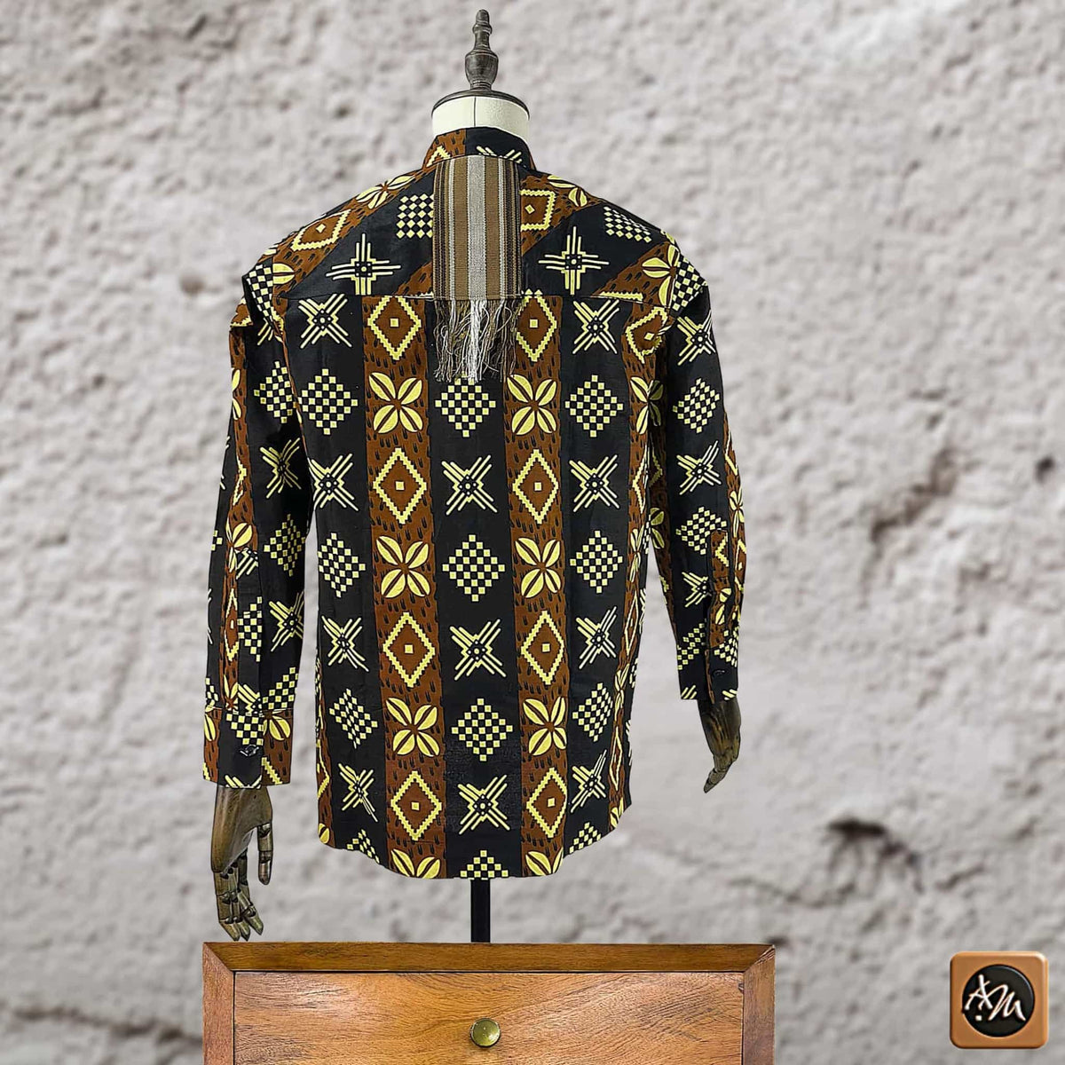 African Print Casual Long Sleeve Shirt
