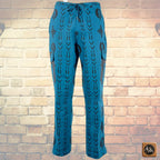 Ankara Cargo Trousers, Bold Tribal Patchwork Print Pants, African Wax Print Bottoms