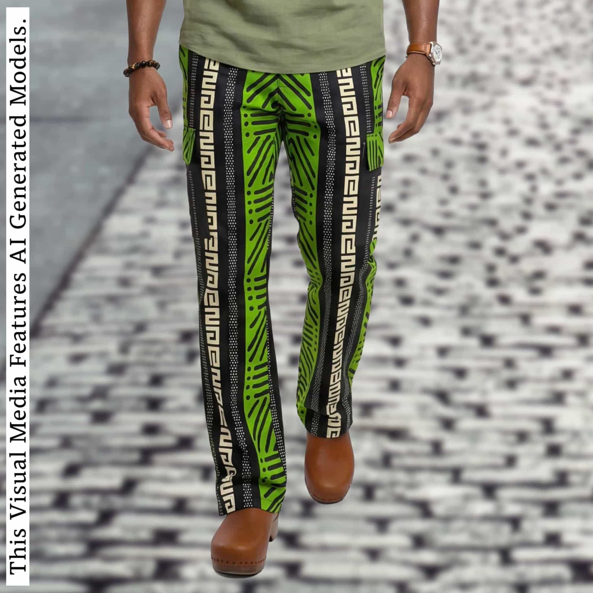 TRIBALCHEV African Print Men's Trousers