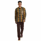 African Print Casual Long Sleeve Shirt