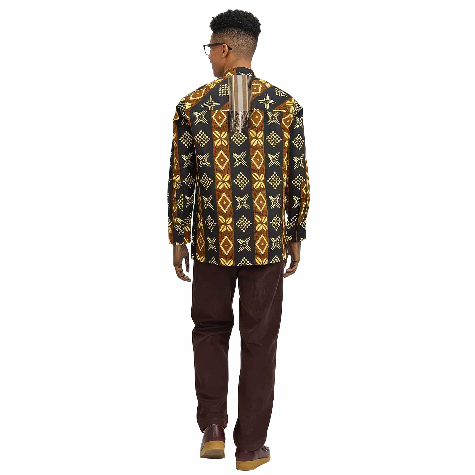 African Print Casual Long Sleeve Shirt