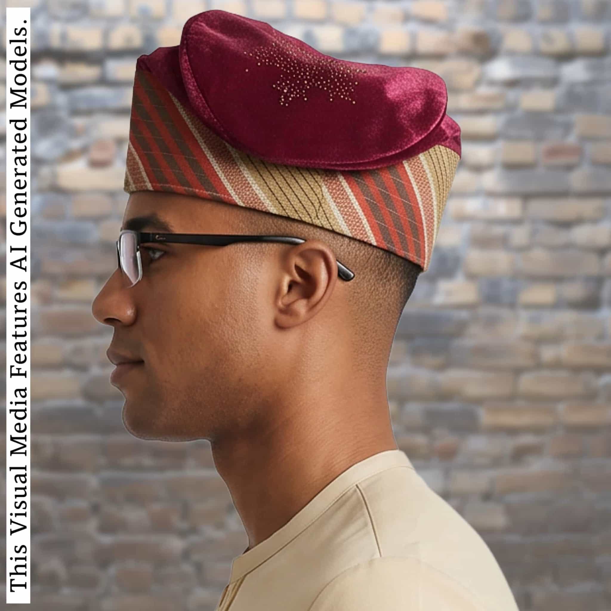 ỌWỌADE Embroidered Velvet Yoruba Cap