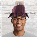 Yoruba Abetiaja Cap, ALAARI Aso Oke Fila, Nigerian Traditional Hat, Tribal Ceremonial Headpiece