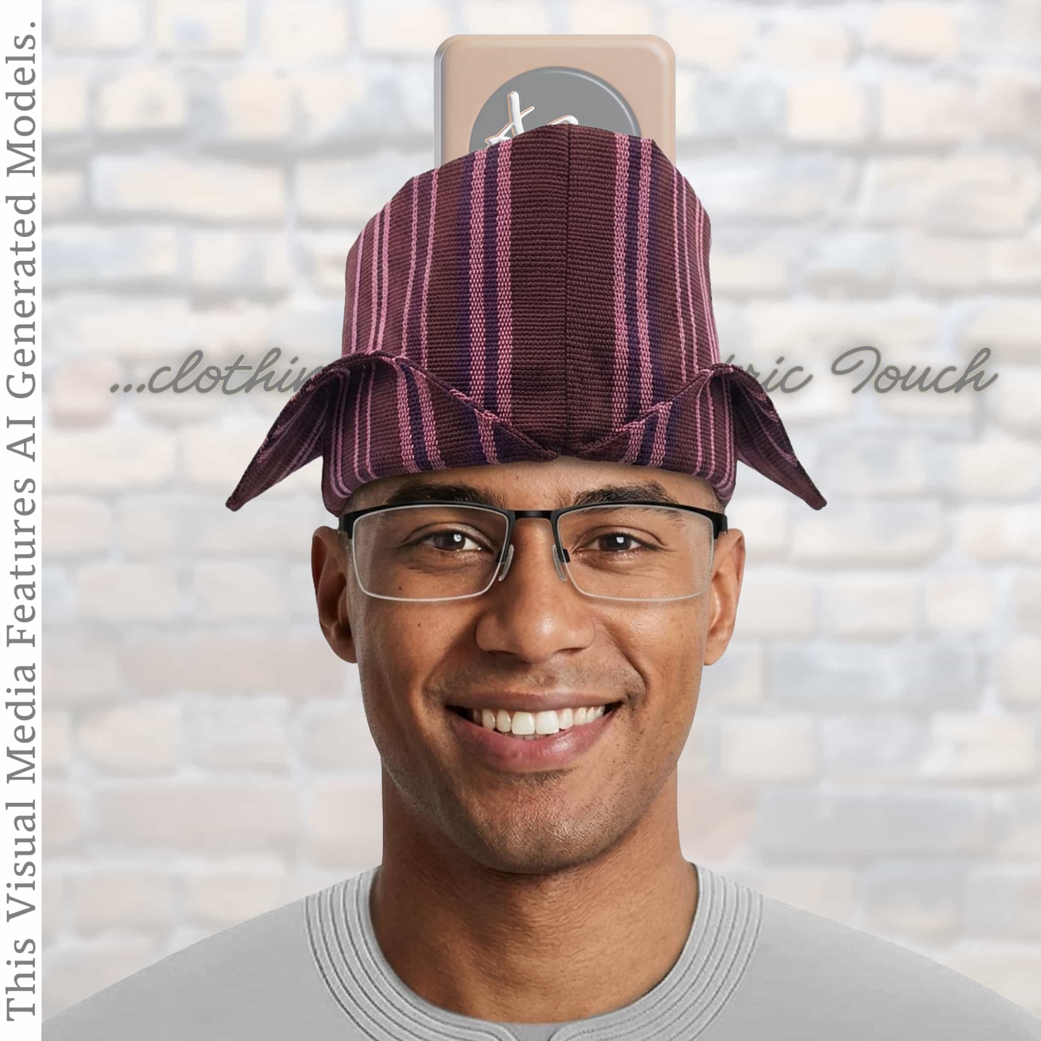 Yoruba Abetiaja Cap, ALAARI Aso Oke Fila, Nigerian Traditional Hat, Tribal Ceremonial Headpiece