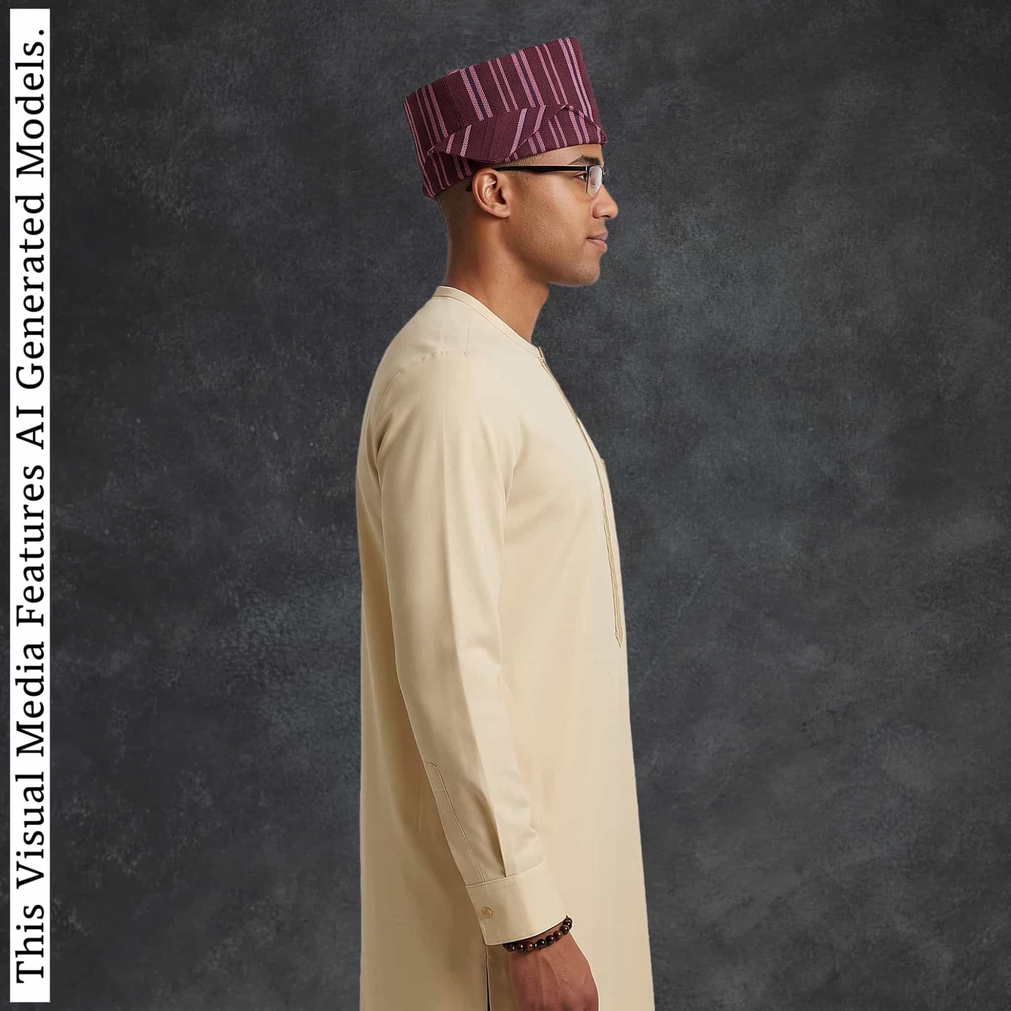 Yoruba Abetiaja Cap, ALAARI Aso Oke Fila, Nigerian Traditional Hat, Tribal Ceremonial Headpiece