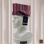 Yoruba Abetiaja Cap, ALAARI Aso Oke Fila, Nigerian Traditional Hat, Tribal Ceremonial Headpiece