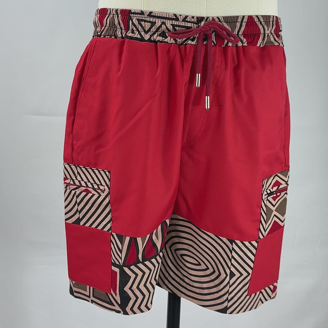 IRAWO African Ankara Print Men's Shorts RD