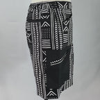 African Ankara Print Men's Shorts BLK