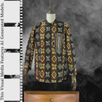 African Print Casual Long Sleeve Shirt