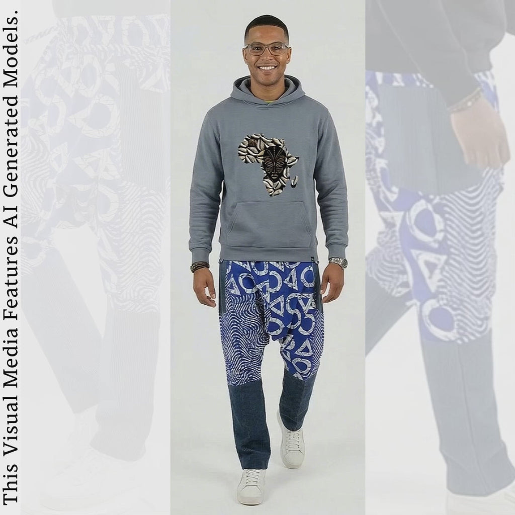 African Ankara Print Harem Pants: Men's Boho Aladdin Trousers
