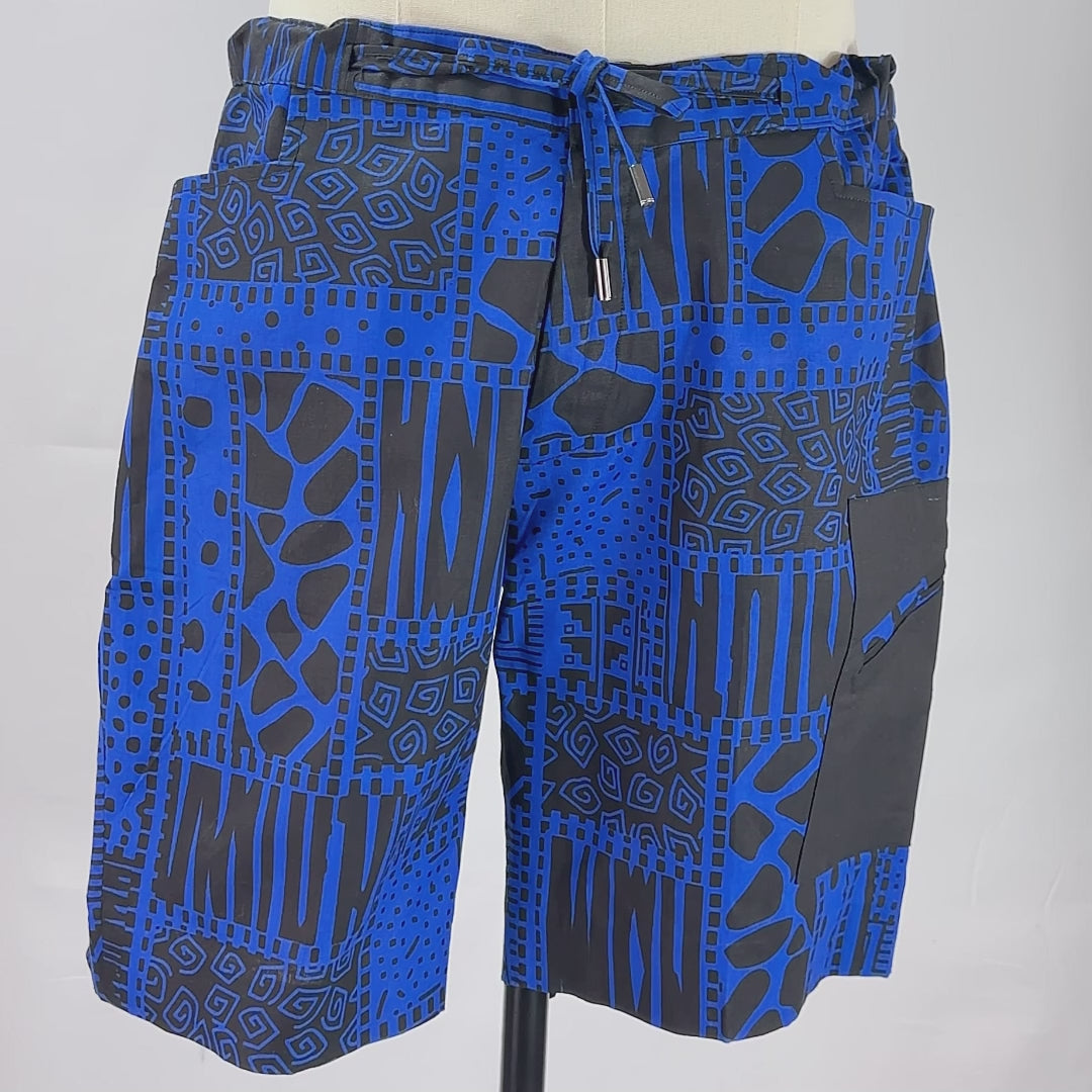 ORIRE African Ankara Print Men's Shorts NVB