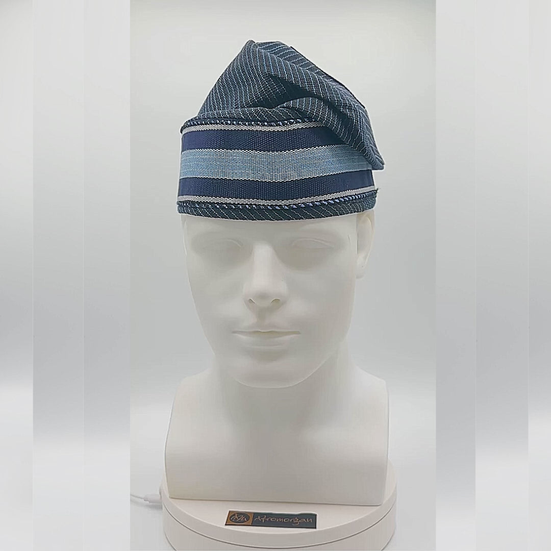 BLUESQ Yoruba Aso Oke Fila