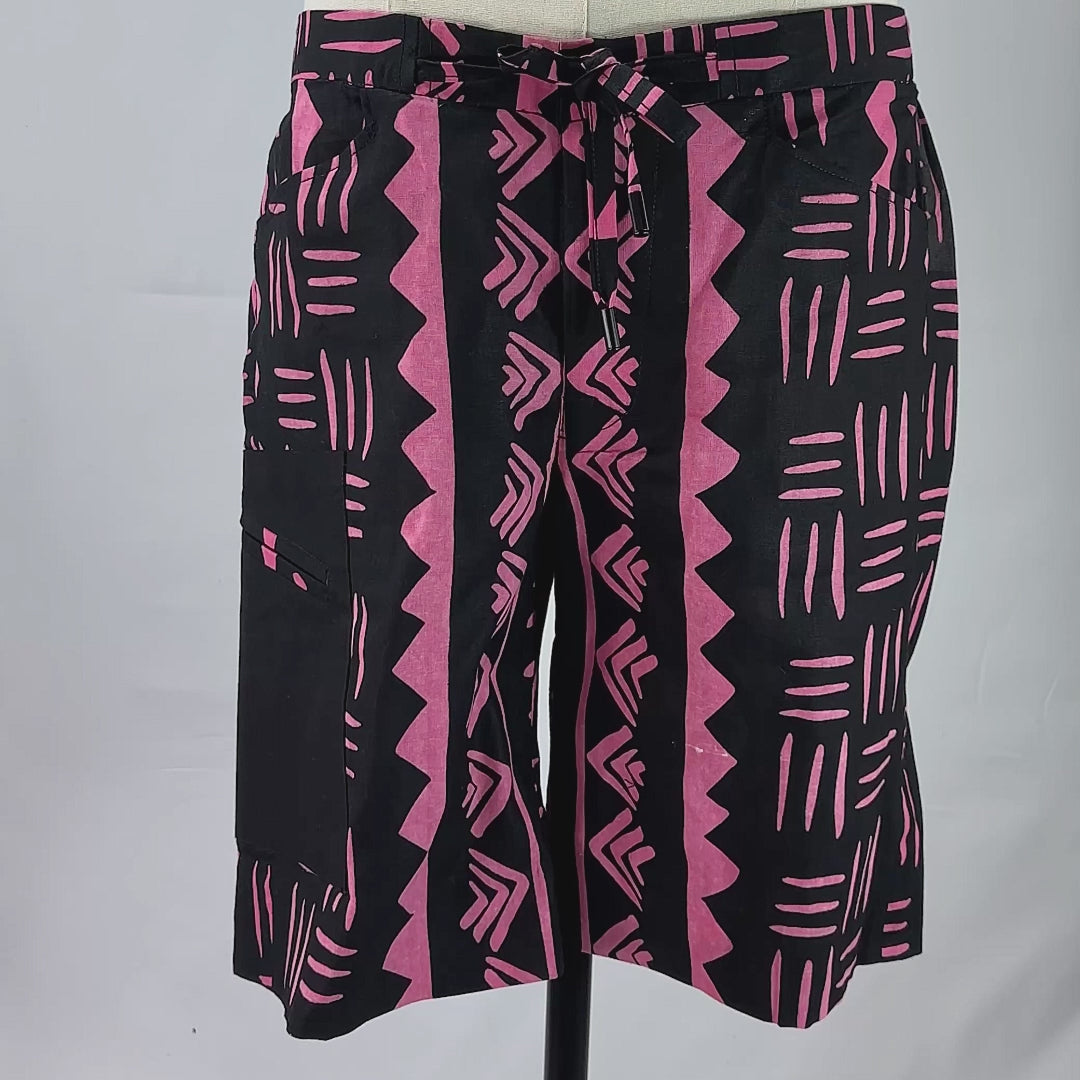 ADIO African Ankara Print Men's Shorts PK