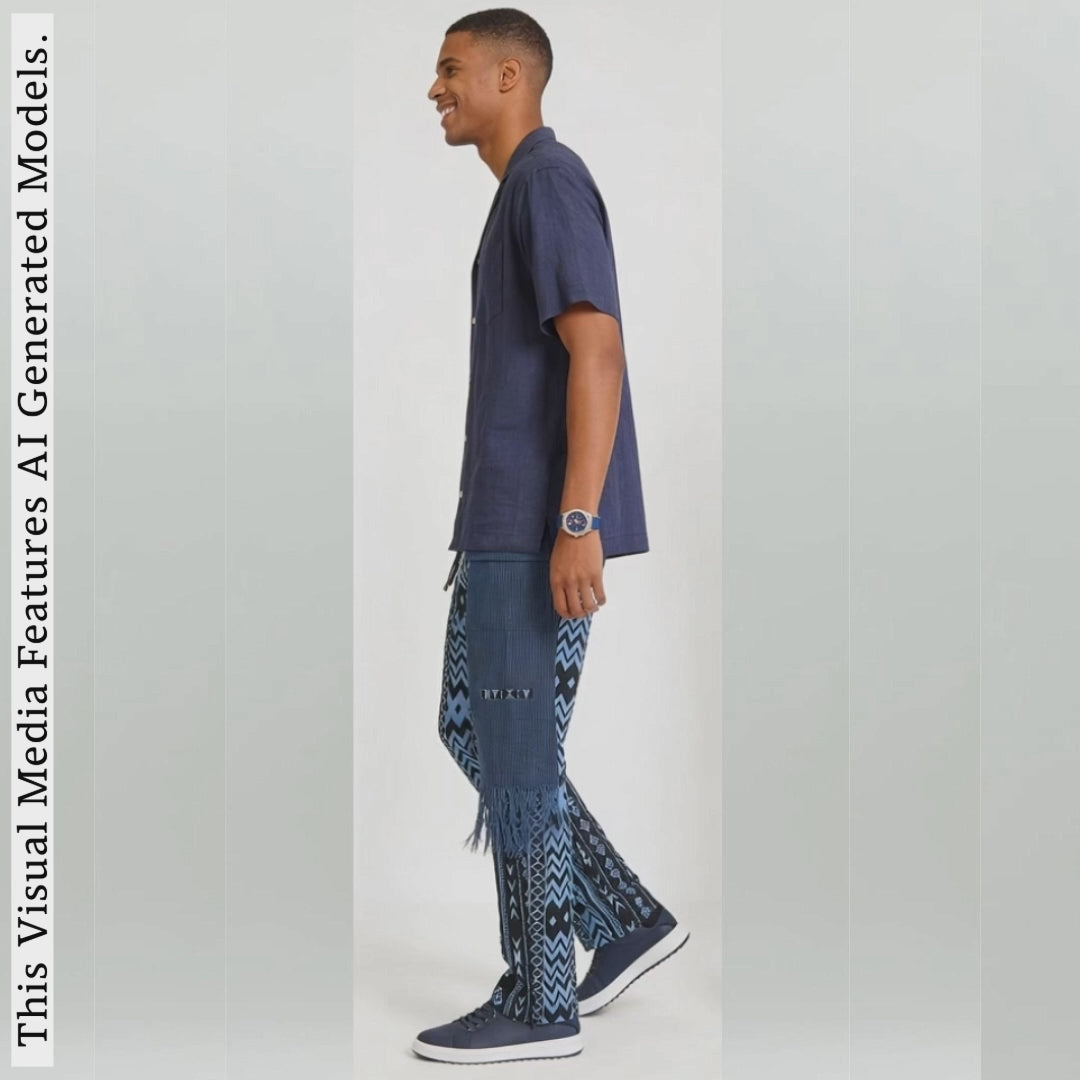 Men's Ankara Patchwork Trousers: African Print Tribal Pants